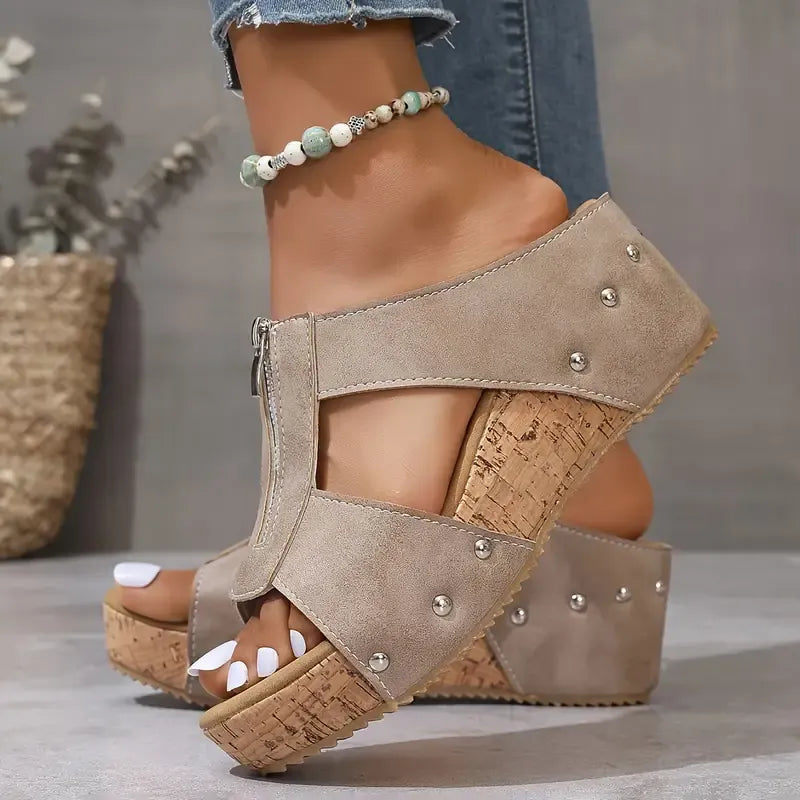 Arleta – Sandale compensée orthopédique