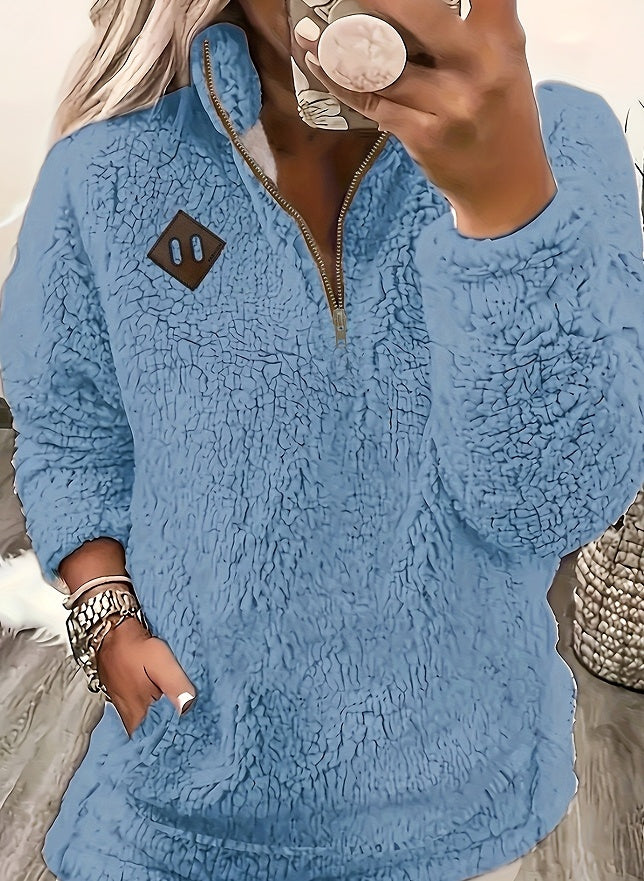 Pandora | Pull à Col Montant Demi-Zip Élégant et Confortable