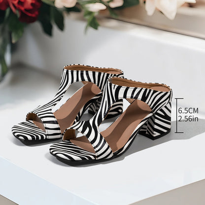 Aubree - Sandales en cuir à talons épais et tendance