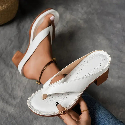Cinzia - Sandales confortables à talon épais
