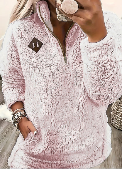 Pandora | Pull à Col Montant Demi-Zip Élégant et Confortable