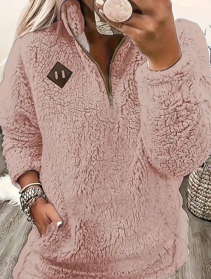 Pandora | Pull à Col Montant Demi-Zip Élégant et Confortable