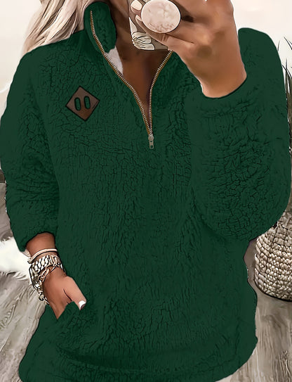 Pandora | Pull à Col Montant Demi-Zip Élégant et Confortable