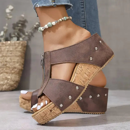 Arleta – Sandale compensée orthopédique