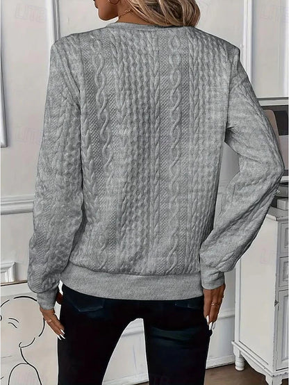 Elyna | Sweat-shirt Femme Élégant à Fermeture Éclair